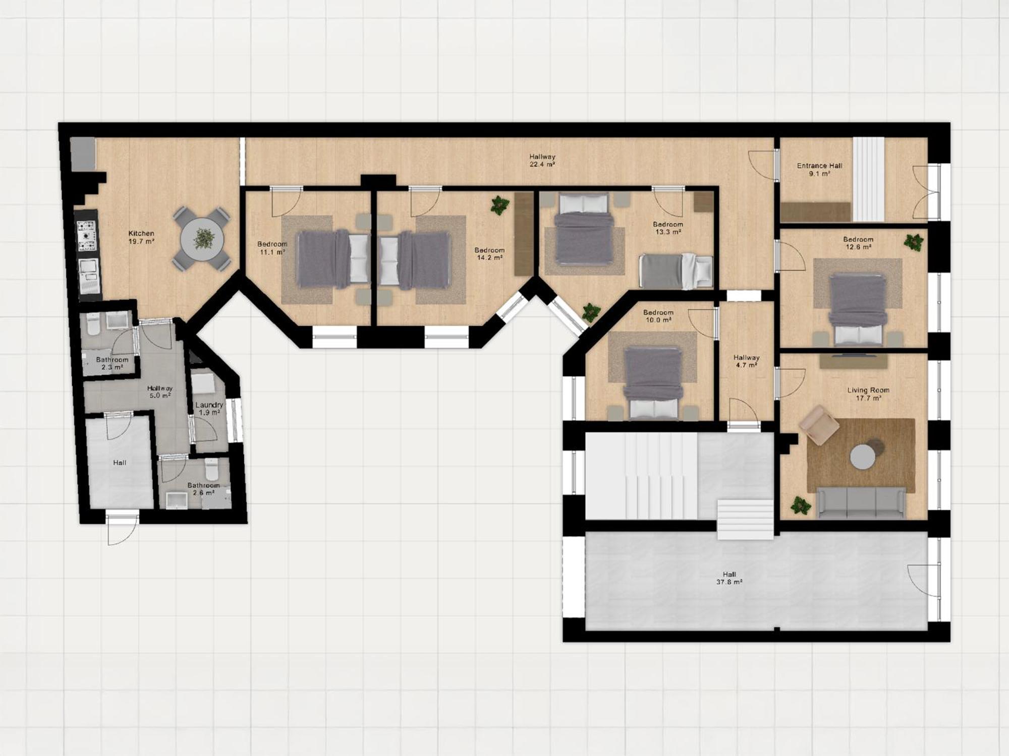 Sanders Noble - Fantastic 4-Bdr Apt In The Capital Köpenhamn Exteriör bild